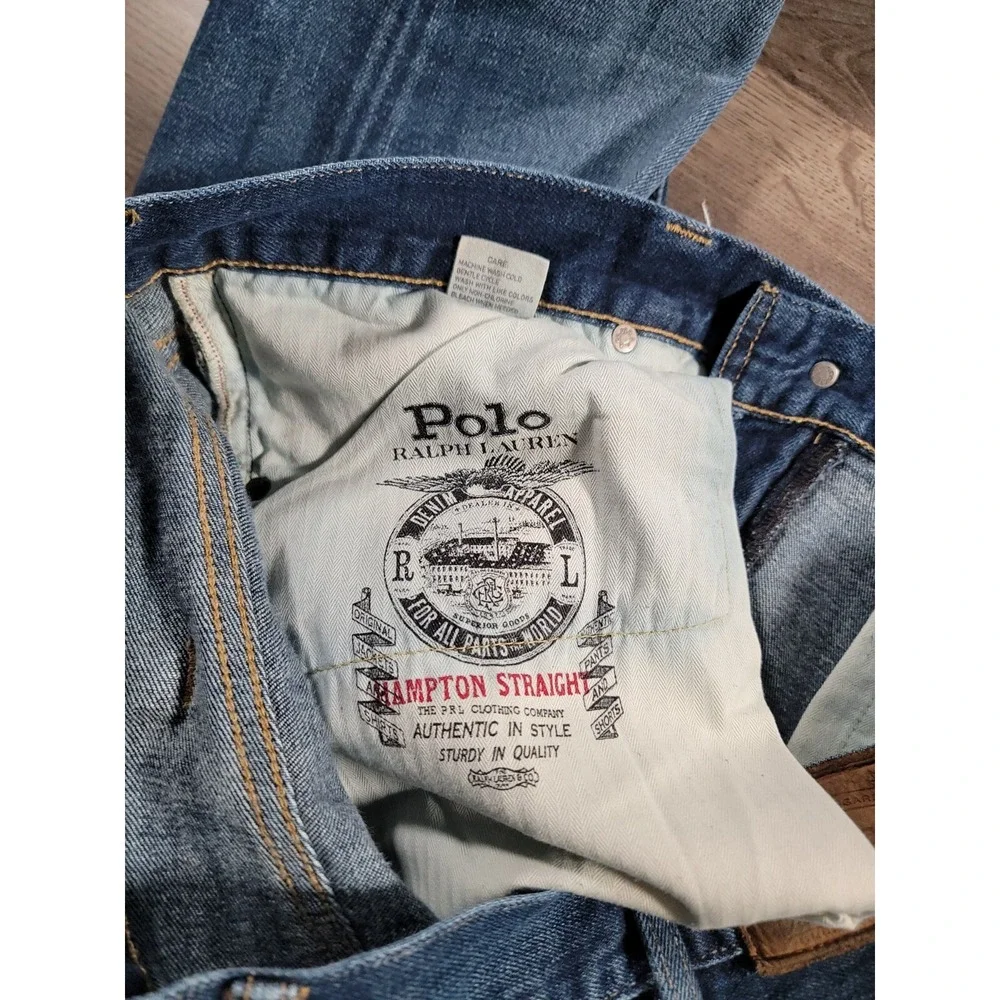 Polo Ralph Lauren Jeans Hampton Straight Size 38x32* Dark Wash Cotton Blend Mens